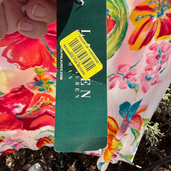 Lauren Ralph Lauren Tropical floral print Short Sleeve T-shirt Top Plus 2X NWT - Picture 4 of 9